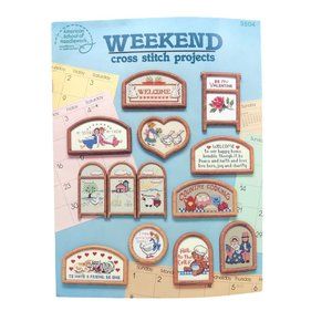 Vintage Cross Stitch Patterns, Weekend Projects 1987, American School 3504
